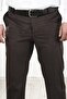 Men's Brown Fleece Inside Side Pocket Classic Cut Velvet Trousers - 3