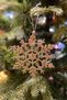 Christmas Tree Snowflake Ornament Gold Colored 3 Pieces Pine Tree Ornament 12 Cm Glittering Shiny Shiny - 2