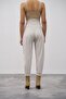 High Waist Slouchy Trousers Beige - 3