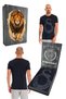 Original Ata Signature T-Shirt Black Special Design Lion Printed Wooden Boxed