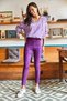 Women's Purple Suede Riding Tights TYT-19000041 - 2