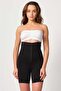 Women's Black Front Agraphed High Waist Boxer Corset 2087 - 7