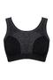 Women's Black Double Layer Sports Bustier Bra 4026