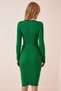 Women's Green Crew Neck Lycra Knitwear Dress MT00104 - 3