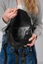 Women's New Season Black Soft Leather Backpack and Shoulder Bag - 4