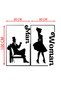 Toilet-Wc Door Gender Separator Sticker Adhesive Man-Women Female-Male Foil Label Arma Coating - 2