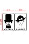 Toilet-Wc Door Gender Separator Sticker Adhesive Man-Women Female-Male Foil Label Arma Covering - 2