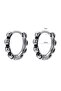 Skull Design Hoop Gothic Thin Design 316l Steel Men's Earrings - 3