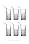 Timeless 13 Piece Soft Drink Glass Set (Glass + Metal Straw + Cleaning Brush)