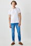 Men's Blue Extra Slim Fit Slim Fit 5 Pocket Rııs Stretch Denim Jean Jeans - 2