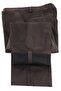 Men's Brown Fleece Inside Side Pocket Classic Cut Velvet Trousers - 4