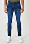 Men's Navy Blue Extra Slim Fit Slim Fit 5 Pocket Rııs Stretch Denim Jean Jeans - 2