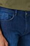 Men's Navy Blue Extra Slim Fit Slim Fit 5 Pocket Rııs Stretch Denim Jean Jeans - 3
