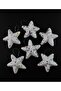 6 Pieces of Styrofoam Starfish Christmas Tree Ornament with Snow Appearance and Decoration over 5.5cm - 2