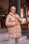 Women's Beige Puffer Coat