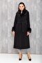 Collar and Sleeve Mouth Mobile Fur Men's Collar Intermediate Size Coat Black