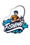Fishing Fishing Man Auto, Motorcycle, Helmet, Laptop Sticker 13x12 Cm