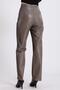 Beige Regular Leather Pants - 4