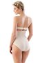 Women's Beige Patterned Double High Waist Slip Corset - 2