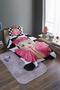 Fashionable Girl Patterned Single Bedspread and Pique Set - 2