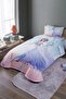 White Elsa Patterned Single Bedspread and Pique Set