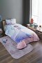 White Elsa Patterned Single Bedspread and Pique Set - 2