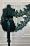 Emerald Green Bridal Veil Set, Henna Veil, Vip Model - 7