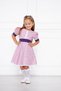 Purple Floral Patterned Scalloped Girl's Dress - 5