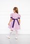 Purple Floral Patterned Scalloped Girl's Dress - 7