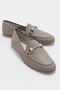 F03 Stone Skin Genuine Leather Women's Ballerinas