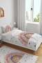 Floral Rainbows Patterned Single Baby Kids Bedding Set - 2