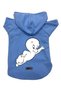 Hooded Fleece Sweatshirt Dog And Cat Outfit & Dress - Blue Casper - Size Xs