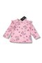 Baby Girl Badi Patterned Pink Dress with Ruffles on the Shoulder