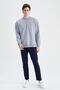 Basic-Sweatshirt aus Baumwolle mit Rundhalsausschnitt in Oversize-Passform - 7
