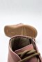 Lace-up Zippered Leather Baby Boots Powder Pink - 5