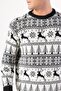Men's Crew Neck Deer Patterned New Year's Knitwear Sweater - 5