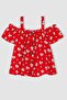 Girl's Floral Short Sleeve Blouse