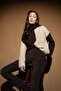 Relax Fit Half Turtleneck Selanik Fabric Sweater - 3