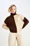 Relax Fit Half Turtleneck Selanik Fabric Sweater - 4