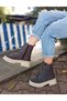 Gray Suede Lace Up Zippered Women's Boots - 3