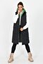 Women's Benetton Green Hooded Reversible Vest Sy002 - 3