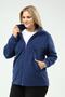 Indigo Blue Fleece Cardigan Unisex - 7