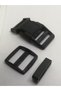 Paracord Pet Collar and Bag Clip Black Color 25 Mm (10 Sets) - 2