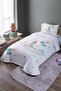 Lighthouse Patterned Single Bedspread and Pique Set