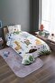 Adventurous Safari Patterned Single Bedspread and Pique Set - 2