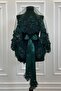 Emerald Green Bridal Veil Set, Henna Veil, Vip Model - 3