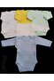 Long Sleeve Snap-on Badi Crew Neck Body Breathable Fabric Solid Color Bodysuit (Pack of 5) Between 0-48 Months - 8