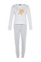 Gri %100 Pamuklu Ayıcıklı Örme Pijama Takımı THMAW21PT0302 - 7