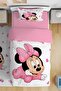 Pink Minnie Patterned Single Baby Kids Bedding Set