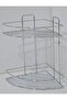 Stainless Double 300x230x320 Bathroom Corner Steel Chrome Luster Shelf Shampoo Holder Corner Holder - 2